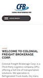 Mobile Screenshot of colonialfreightbrokerage.com